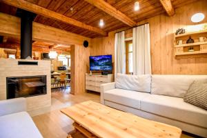 Μια τηλεόραση ή/και κέντρο ψυχαγωγίας στο Sowie Domki - Domek Nad Potokiem