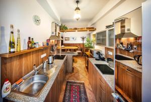Kuchyň nebo kuchyňský kout v ubytování Apartments Dlouhá 93