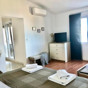 TV a/nebo společenská místnost v ubytování Apartments Curnić