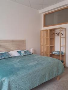 Uma cama ou camas num quarto em Apartmány Štěpánkova 85