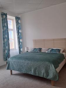 Uma cama ou camas num quarto em Apartmány Štěpánkova 85