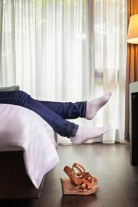 b-smart hotel Widnau客房内的一张或多张床位