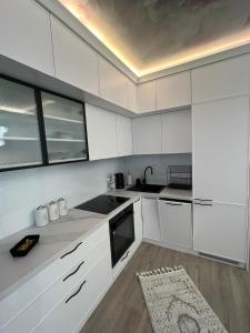 Η κουζίνα ή μικρή κουζίνα στο Apartament pod różą Szajnowicza Iwanowa 27a