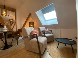 Posezení v ubytování B&B Kuiper in Friesland