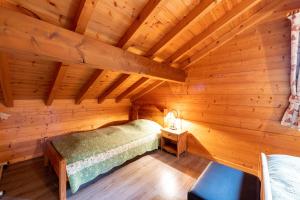 Ένα ή περισσότερα κρεβάτια σε δωμάτιο στο Chalet mitoyen 4 personnes