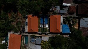 an overhead view of a building with red roofs at Anugerah Villa 3 in Amed