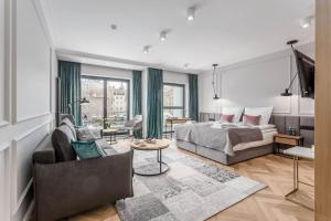 Χώρος καθιστικού στο Deo Plaza - apartamenty w sercu Gdanska by Rent like home