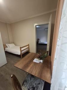 Ένα ή περισσότερα κρεβάτια σε δωμάτιο στο Belgrade waterfront square apartment