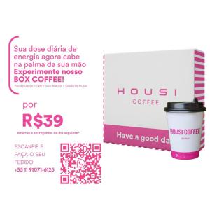 a box ofrxbucks coffee and a cup at Housi Boutique Faria Lima By Belong - Condado in Sao Paulo