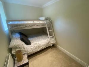 a small room with two bunk beds in it at Beautiful stone cottage in peaceful village in Richmond
