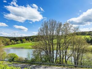 a view of a river with trees in the foreground at Holiday Home Dorf 1-Haus 14 by Interhome in Kirchheim