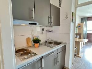 cocina pequeña con fregadero y fogones en Apartment B 94 by Interhome en Dittishausen