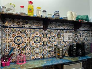 A kitchen or kitchenette at Tangier Kasbah Hostel