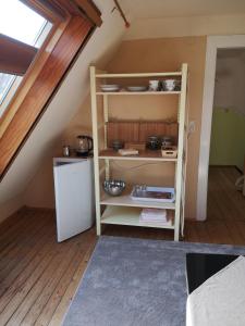 Η κουζίνα ή μικρή κουζίνα στο Zimmer mit Gartenblick
