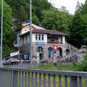 a building on the side of a road at Aare Studio 2 in Interlaken