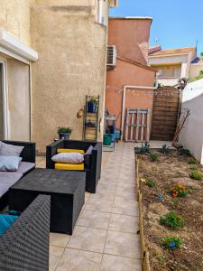 Svalir eða verönd á Appartement près de la plage, un coin paradis !