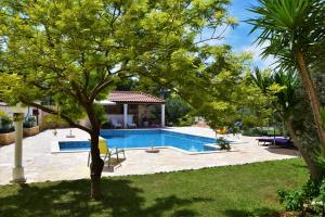 a swimming pool in a yard with a house at Villa Barbara Sumartin in Sumartin