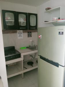 Kuchyň nebo kuchyňský kout v ubytování Hostel HA LUXURY
