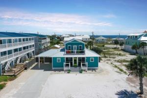 an aerial view of a house on the beach at Second Chance by Pristine Properties Vacation Rentals in Mexico Beach
