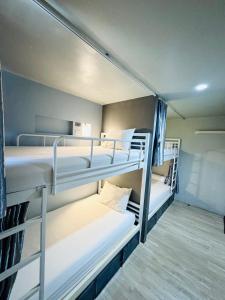 Krevet ili kreveti na sprat u jedinici u okviru objekta The August Hostel