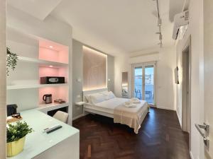 Postel nebo postele na pokoji v ubytování Mameli View Cagliari