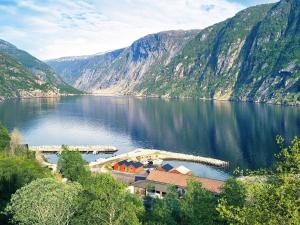 a small island in the middle of a body of water at 19 person holiday home in Jøsenfjorden-By Traum in Gullingen +22 photos