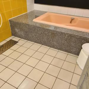 a bathroom with a tub and a toilet at ホテルコメット in Kurashiki