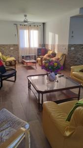 soggiorno con divani e tavolino da caffè di La Via Verde a Miguel-Ibáñez