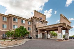 a rendering of a hotel building with a parking lot at Comfort Inn & Suites Brighton Denver NE Medical Center in Brighton
