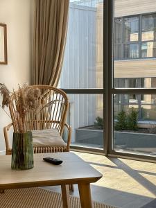 Χώρος καθιστικού στο IVIS House - Cozy Seaside Apartment at "Šventosios Vartai", J-3