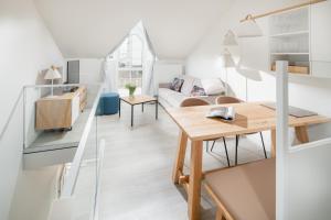 Kuchyň nebo kuchyňský kout v ubytování Nordstrandperlen Apartments