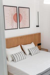 Postel nebo postele na pokoji v ubytování Airy Flat at Xenios Avlais