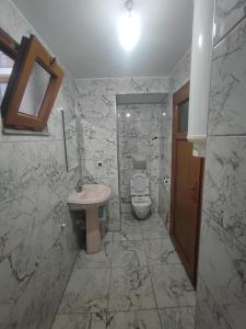 a bathroom with a sink and a toilet at AYDIN HOME Uzungöl in Uzungöl +45 photos