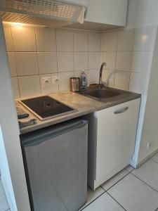 Kuchyň nebo kuchyňský kout v ubytování Studio Vanille - Vue Mer