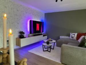 Posezení v ubytování Duplex 100m2 style contemporain