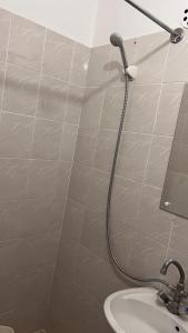 Koupelna v ubytování Manuela Ifjúsági Hotel