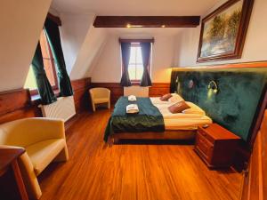 Posteľ alebo postele v izbe v ubytovaní Chata Walczaków -Blue Cave Cottage