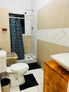 Koupelna v ubytování Casa Cinza