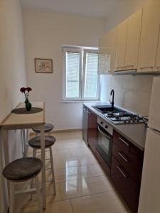 Kuchyň nebo kuchyňský kout v ubytování Apartments Jadranka