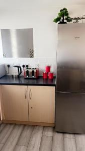 Kuchyň nebo kuchyňský kout v ubytování Beautiful One Bed Flat