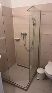 Koupelna v ubytování Manuela Ifjúsági Hotel