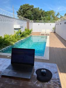 Πισίνα στο ή κοντά στο Aconchego! Sua casa com Piscina em Passos!!