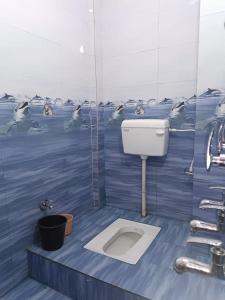 AyodhyaにあるAaditya Palaceのバスルーム(トイレ付)、壁にペンギンを用意しています。