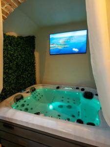 Телевизор и/или развлекательный центр в Villa Arba