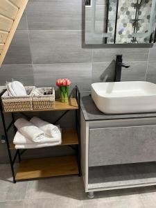 Koupelna v ubytování eco house WALKOTI
