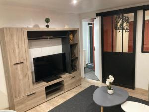 TV a/nebo společenská místnost v ubytování Chez Herve studio centre historique Meze