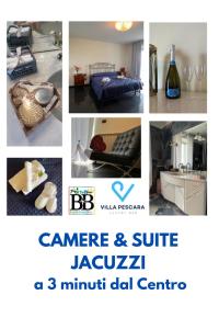 un collage de fotos de una habitación de hotel en Villa Pescara, en Pescara