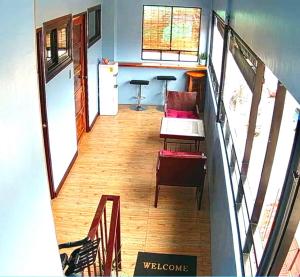 a view of a hallway of a tiny house at Calia’s Transient House in La Trinidad