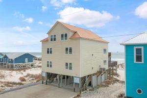 Bygningen som feriehuset ligger i