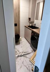 Η κουζίνα ή μικρή κουζίνα στο WW Warsaw Apartments